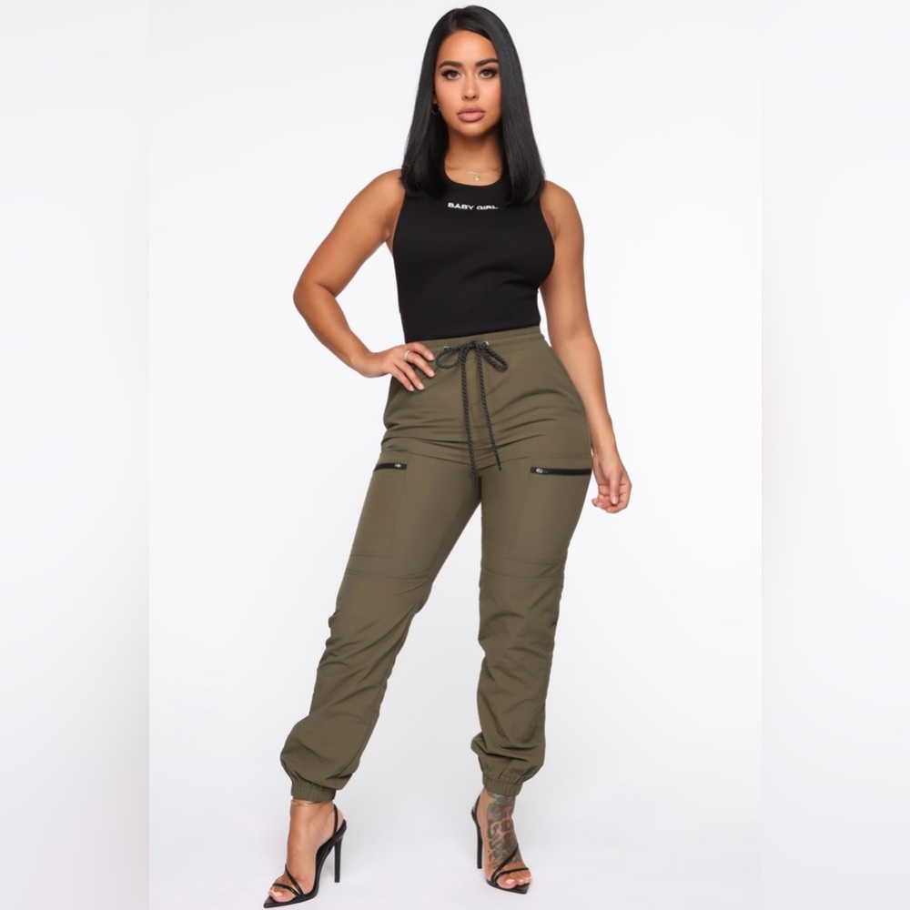 Fashion Nova | High Rise Parachute Joggers | Large | Never Worn With Out Tags |
